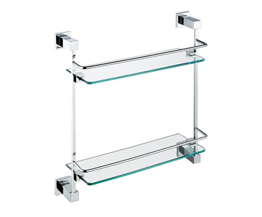 Bathroom Accessories: Double Glass Shelf, Europe