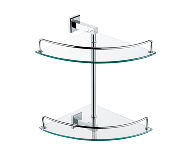 Branded Bathroom Accessories:  Double Corner Glass London